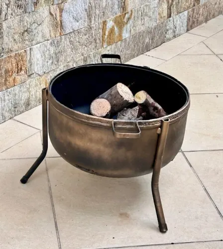 Lareira Portátil à Lenha para Jardim