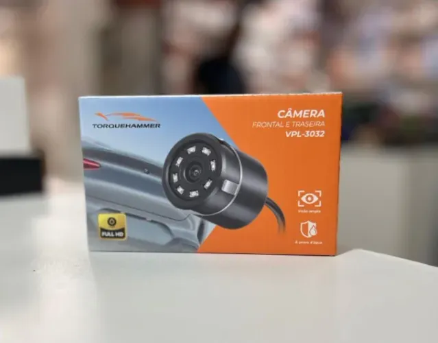 Câmera de Ré Para Carro Automotiva Full HD Visão Ampla e a Prova Dágua