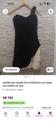 Vestido Cris Barros enjoei Thamires 