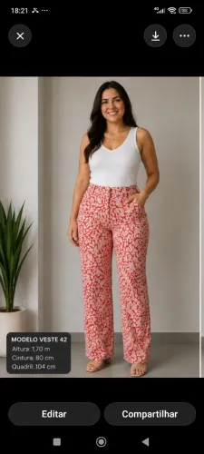 Calça tamanho G