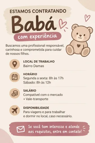 Babá bairro Damas