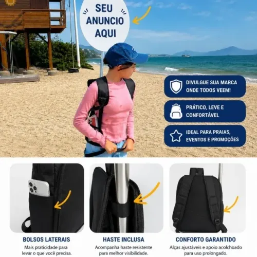 Mochila Pirulito para Propaganda e Marketing