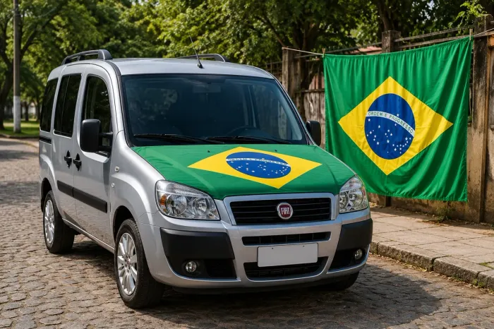 Bandeira de capo de carro e casa