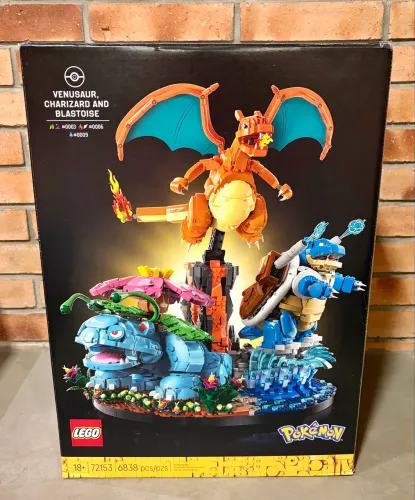 Lego Pokémon 72153 Venusaur, Charizard e Blastoise com 6838 peças Novo e Lacrado