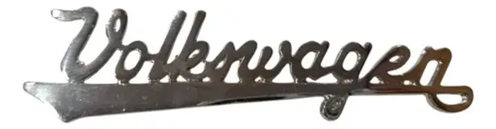 Emblema Volkswagen Fusca 1959 - 1970 Prateado