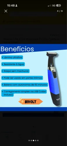 Barbeador e depilador elétrico Original KEMEI  aparador e depilador de pelos