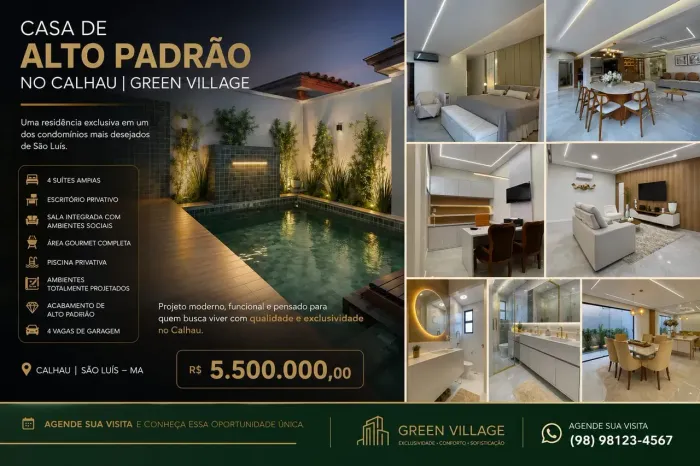 CASA DE ALTO PADRÃO | GREEN VILLAGE CALHAU