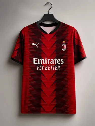 Camisa AC Milan Oficial Puma - Modelo Exclusivo Vermelho/Preto | Excelente Estado