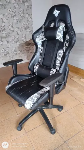Cadeira gamer PICHAU Gallati preta Camo Edition