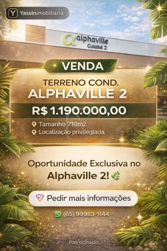 Terreno à venda em Cuiabá-MT, Jardim Itália, 706m² de área - oportunidade única! Alphavill