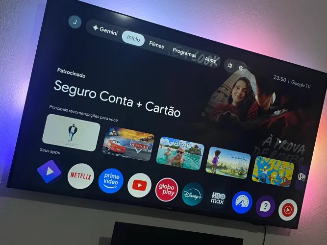 TV Phillips Ambilight 4K 55 polegadas