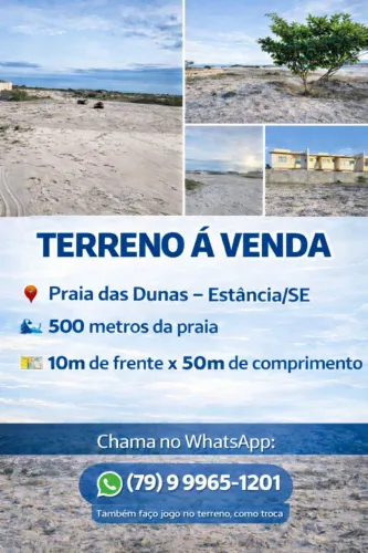 Terreno na PRAIA DAS DUNAS, medindo 10 X 50, com um condomínio ao lado, fácil acesso!