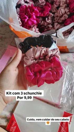 Schunchie de cetim 3 unidades 9,99