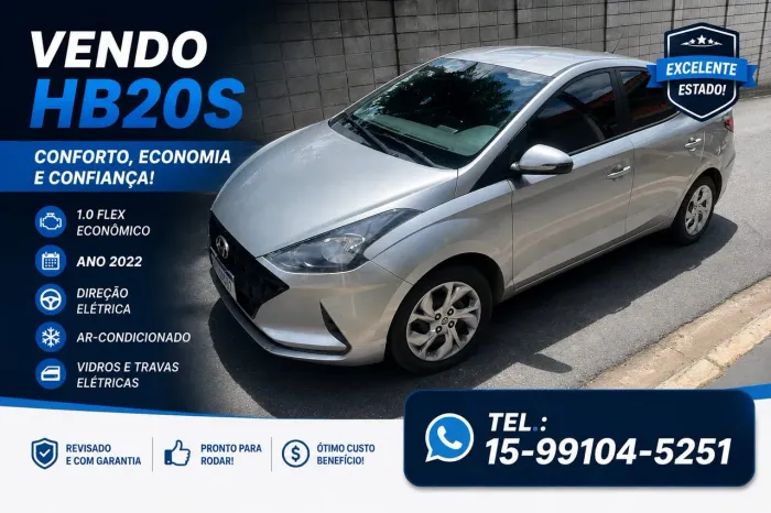 Hyundai HB20S Vision 1.0 Flex 12V MEC 2022