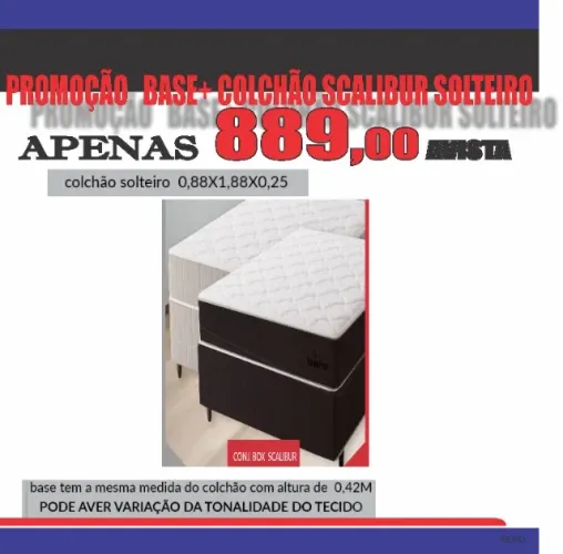 promoção base+colchão scalibur solteiro
