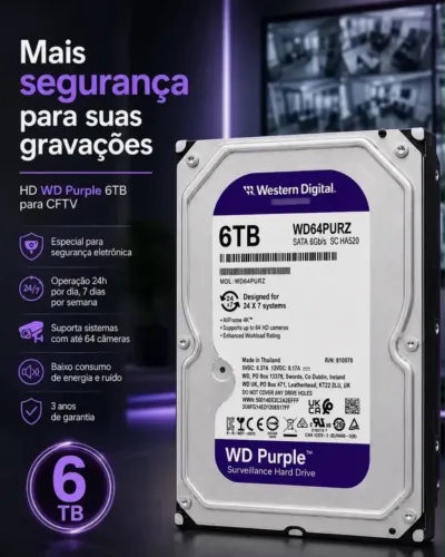 Hd 6 Tera Para Cftv Purple Western Digital