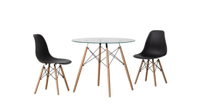MESA DE VIDRO COM 4 CADEIRAS - TOK&STOK