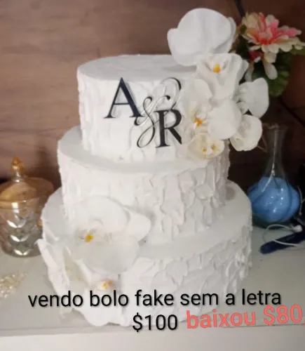 Bolo fake de casamento