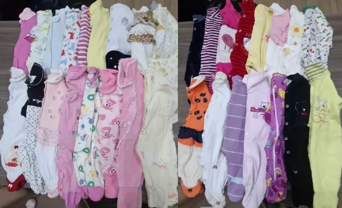 Lote de macacões menina rn ao g