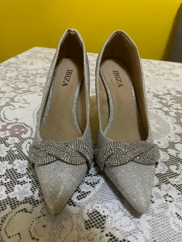 Scarpin Prateado Ibiza 