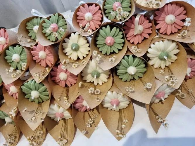 Lembrancinha vela margarida