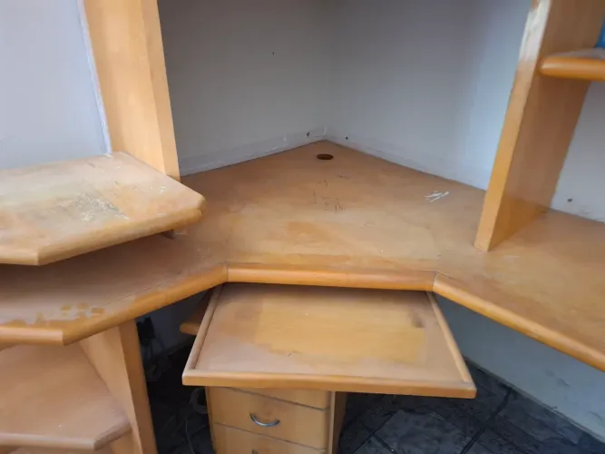 Estante com gaveta mesa para computador escrivaninha