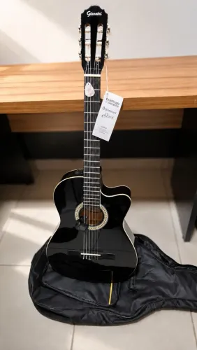 Violão Elétrico Giannini Start NF-14 Nylon Preto Mogno