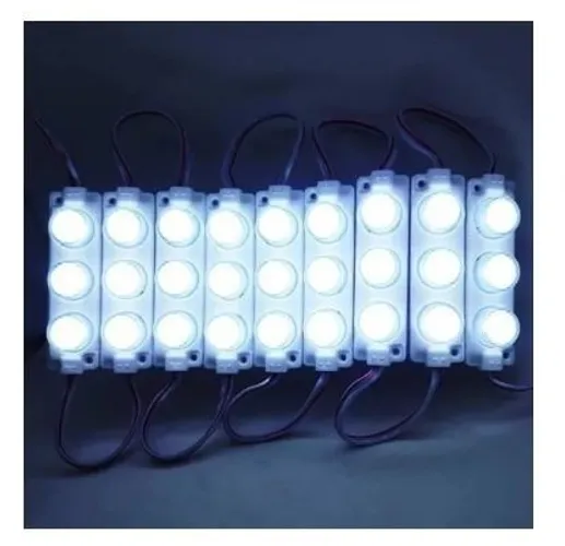  Kit 20 Módulo de Led Lente 3030 Branco Frio 3w 12v 6000k 