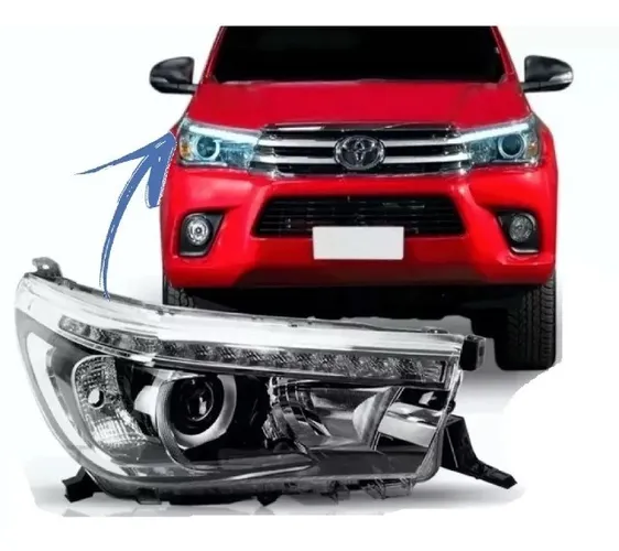 Farol Com Led Com Xenon Toyota Hilux 2016 2017 2019 Direito