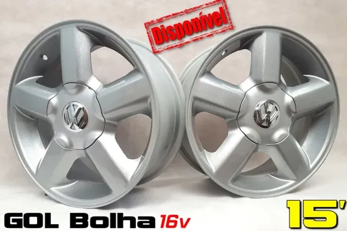 Roda aro 15 Vw Gol Gti 16v Prata 4x100 jogo novo