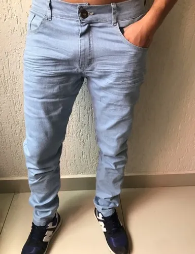 Calça jeans masculina com elastano