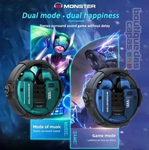 Fones de Ouvido bluetooth Gamer Monster XKT10