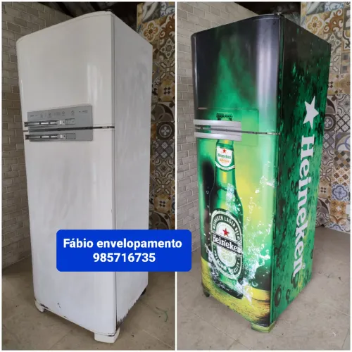 Envelopamento de geladeira simples e personalizado 