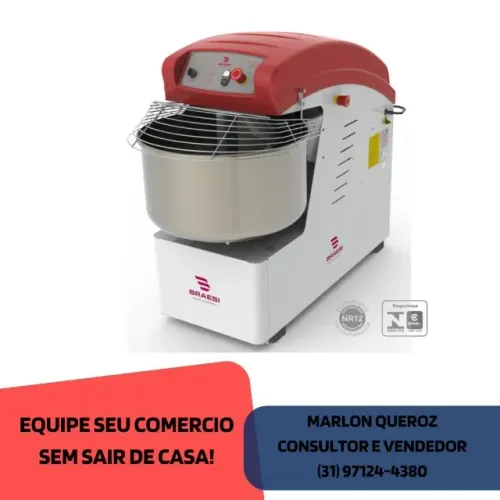 Amassadeira Nova 40KG Espiral Trifasica 220v