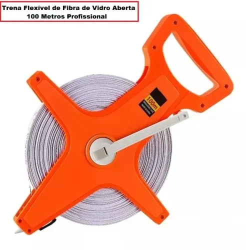 Trena Flexível de Fibra de Vidro Profissional aberta 100 Metros