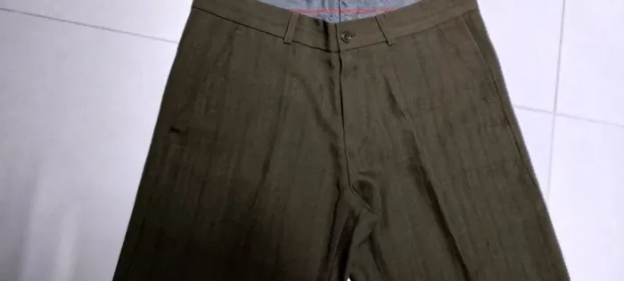 Calça social masculina 44 verde musgo