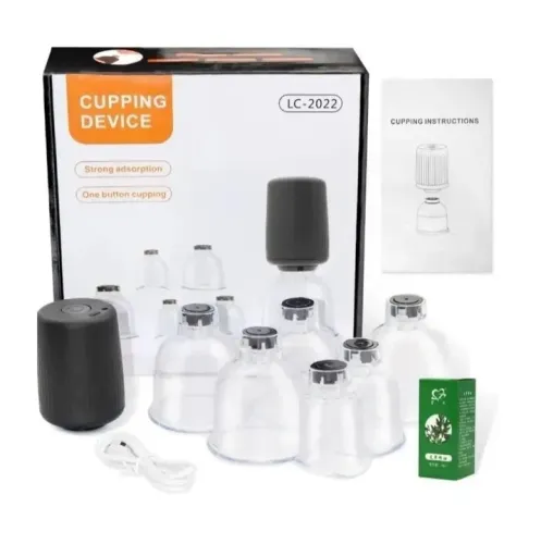 Kit com 6 ventosas + bomba de sucção eletrônica 