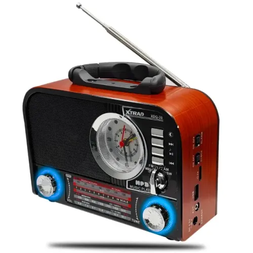 Radio retro Relógio Despertador Bluetooth Portátil FM AM