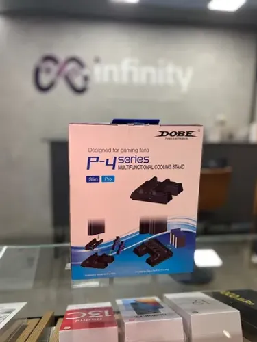 Cooler +Carregador Multifuncional p/ PS4 - Novo - Infinity Eletronics e Games