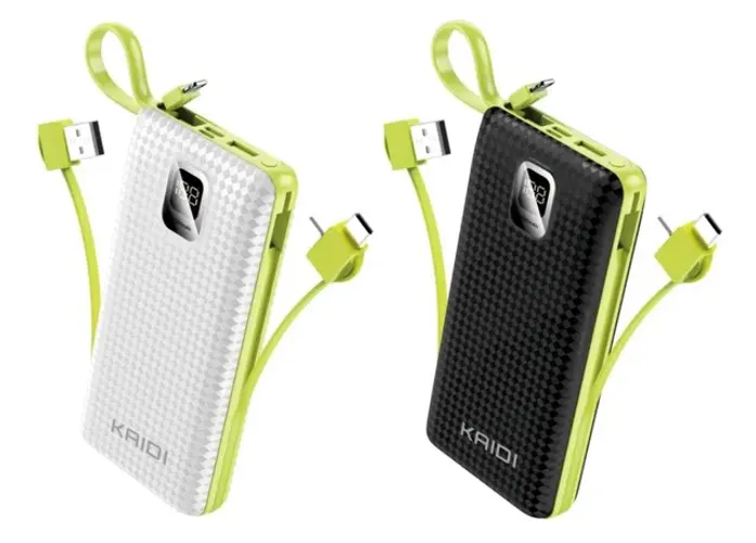 Power Bank Carregador Portátil Slim 20000mah Usb C iPhone V8 Cor Preto