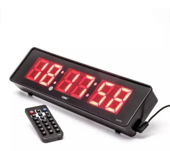 Cronometro Relógio Led Digital Parede Mesa Com Controle 2113 Loja Coimbra Computadores