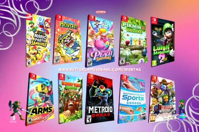 Luigi & Nintendo Sport Peach Pikmin Donkey Mario Party Hyrule Wario Arms Metroid Kirby 2
