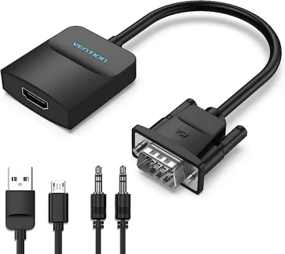 Adaptador VGA para HDMI - Transforma o Vga do PC ou DVR em Hdmi - Vention