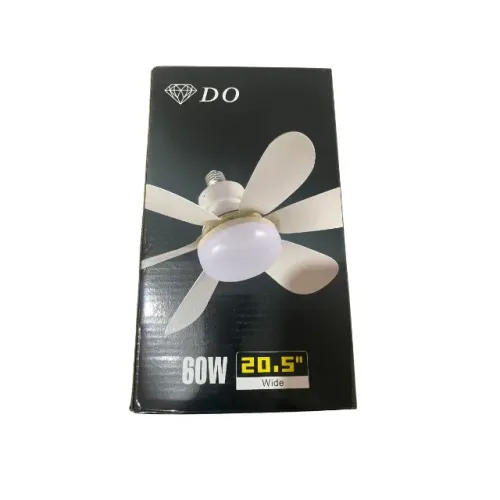 Ventilador de teto LED com controle remoto, lâmpada regulável