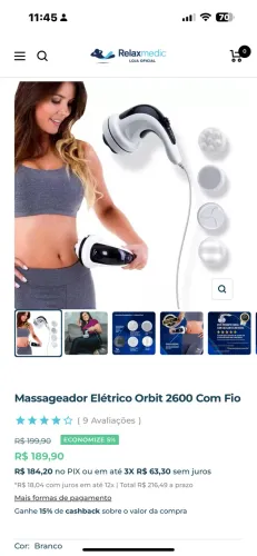 (ESTA SEMI NOVO )ORBIT MASSAGE POUCO USADO