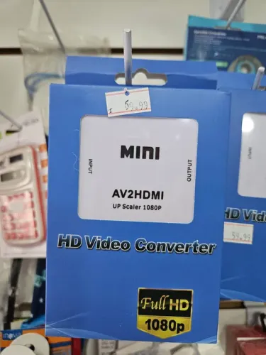 Mini Conversor de Vídeo AV para HDMI 1080P