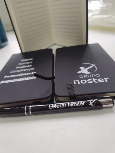 kit moleskine e caneta personalizados - com sua logo!!!