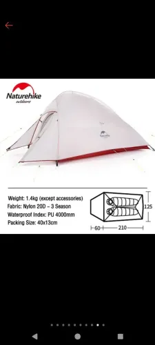 Barraca Naturehike cloud UP 2 nova