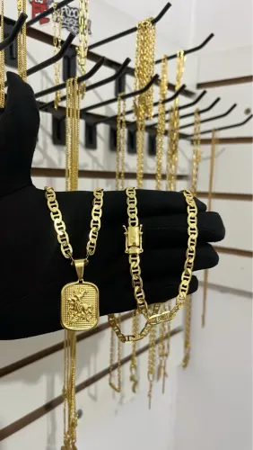 Cordões moeda antiga banhados a ouro 18k(cordões , pulseiras , pingentes , anéis)