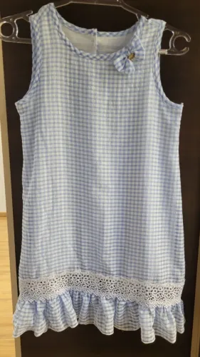Vestido xadrez Tamanho 4